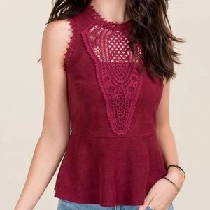 Alya Suede Top - Size XS